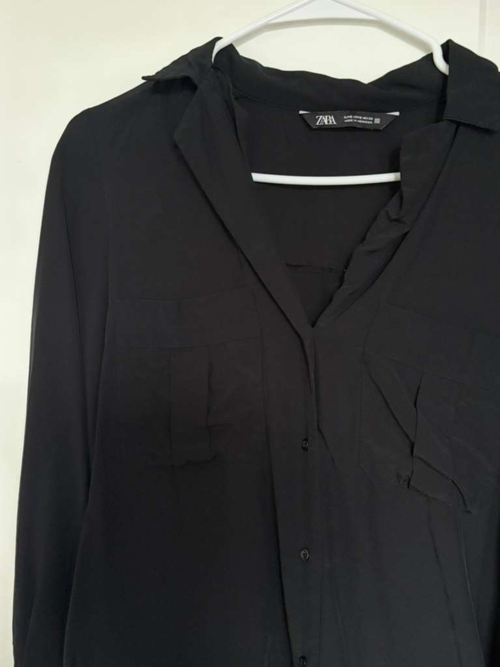 Zara Black Button-Up Shirt